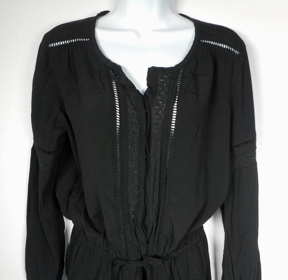 GAP embroidered long sleeve Black Polyester Jumpsuit, Size S, $19, B52